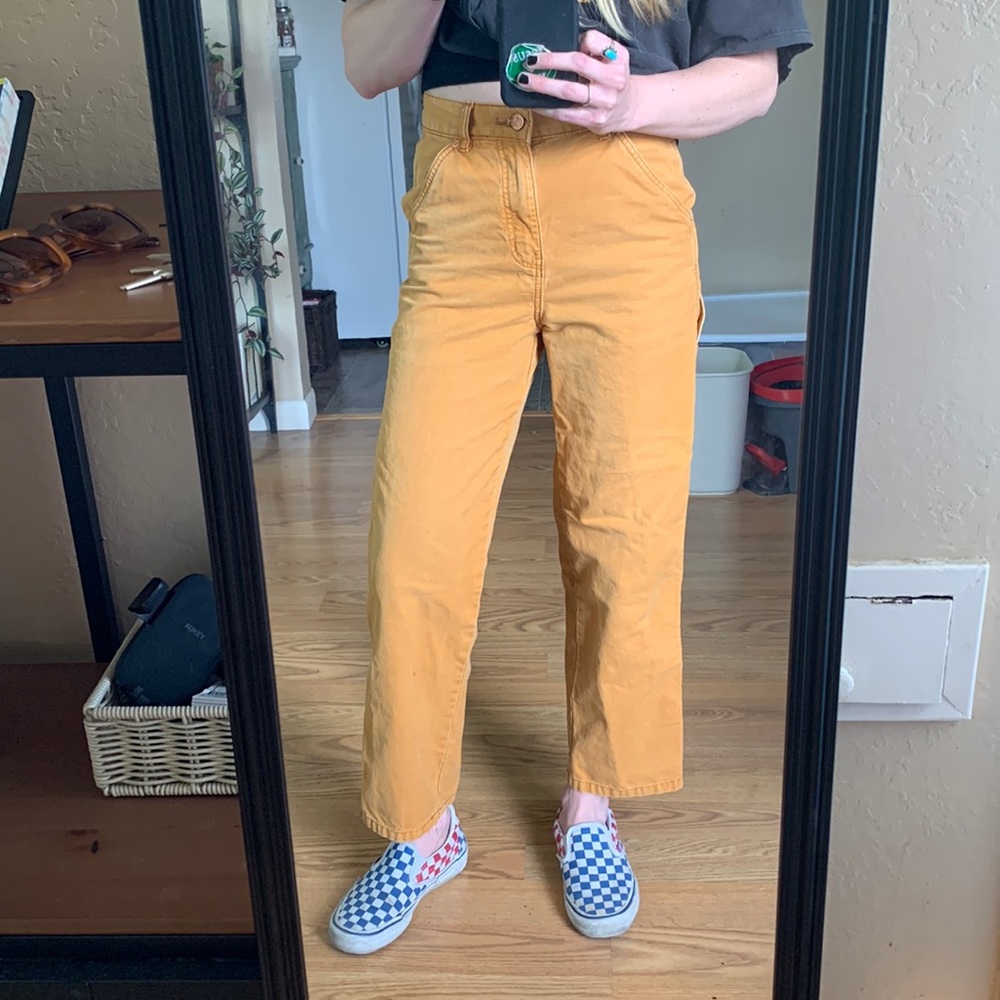 BDG High-Rise Carpenter Jean, size 25, yellow/gold